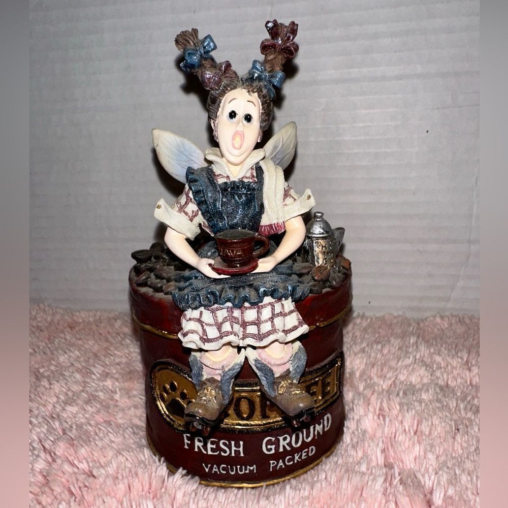 Caffeinata Speedy P. Faeriebean Boyds Coffee Fairy Music Box Flash Dance #271051